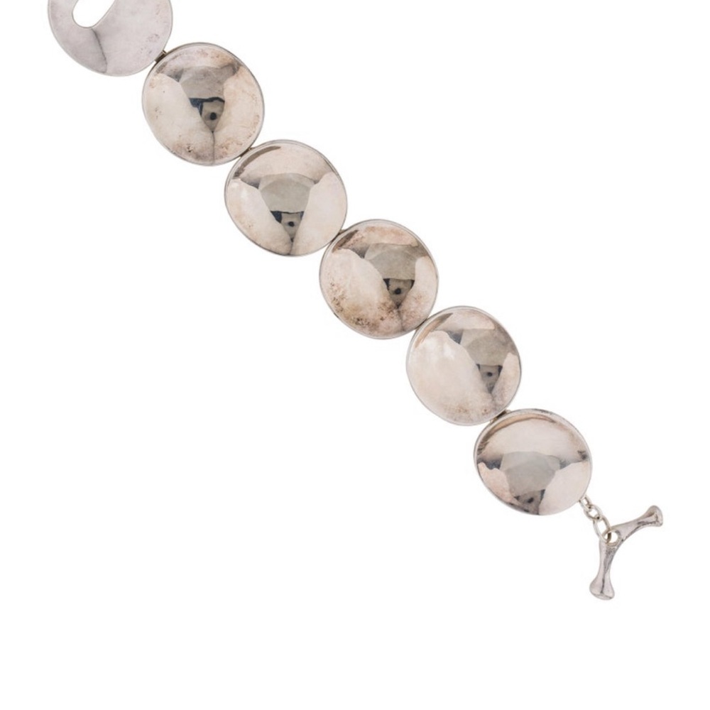 Robert Morris sterling silver disk bracelet